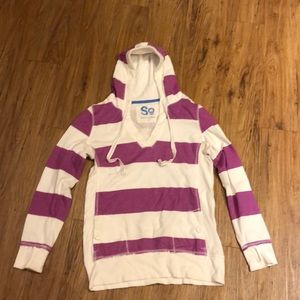 Striped hoodie- large